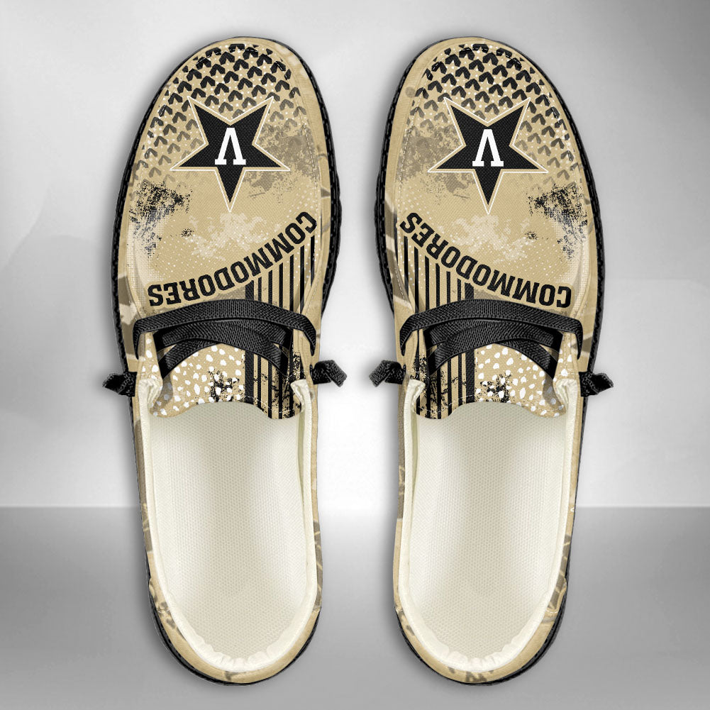 NCAA Vanderbilt Commodores Custom Name Hey Dude Shoes 03 M7