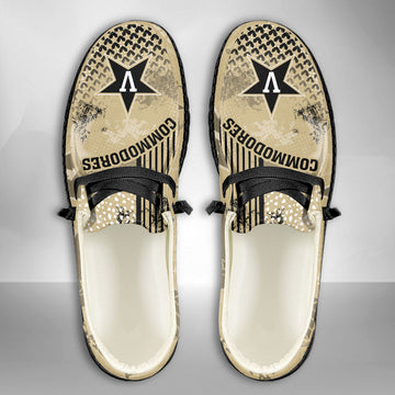 NCAA Vanderbilt Commodores Custom Name Hey Dude Shoes 03 M7