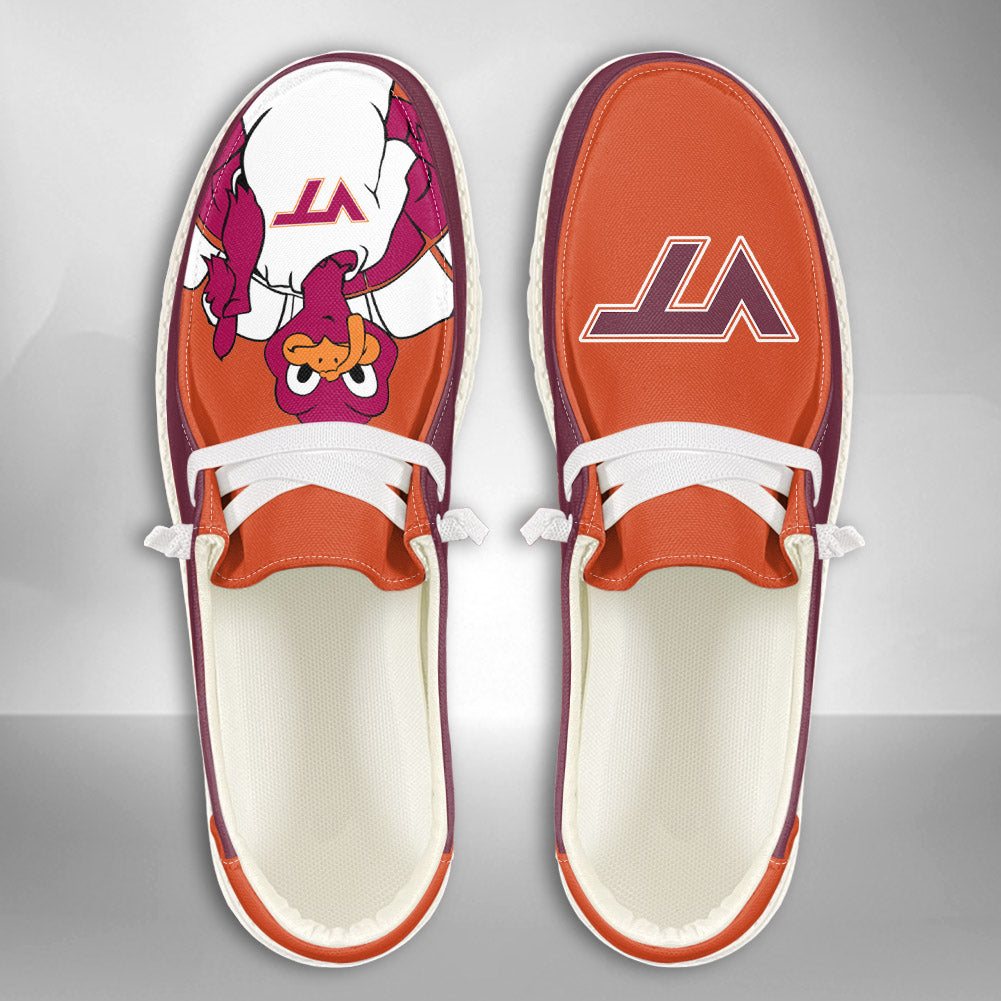 NCAA Virginia Tech Hokies - Custom Name Hey Dude Shoes 02