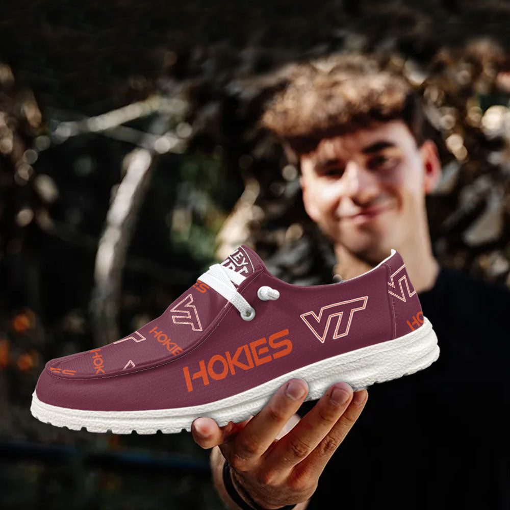 NCAA Virginia Tech Hokies - Custom Name Hey Dude Shoes X03