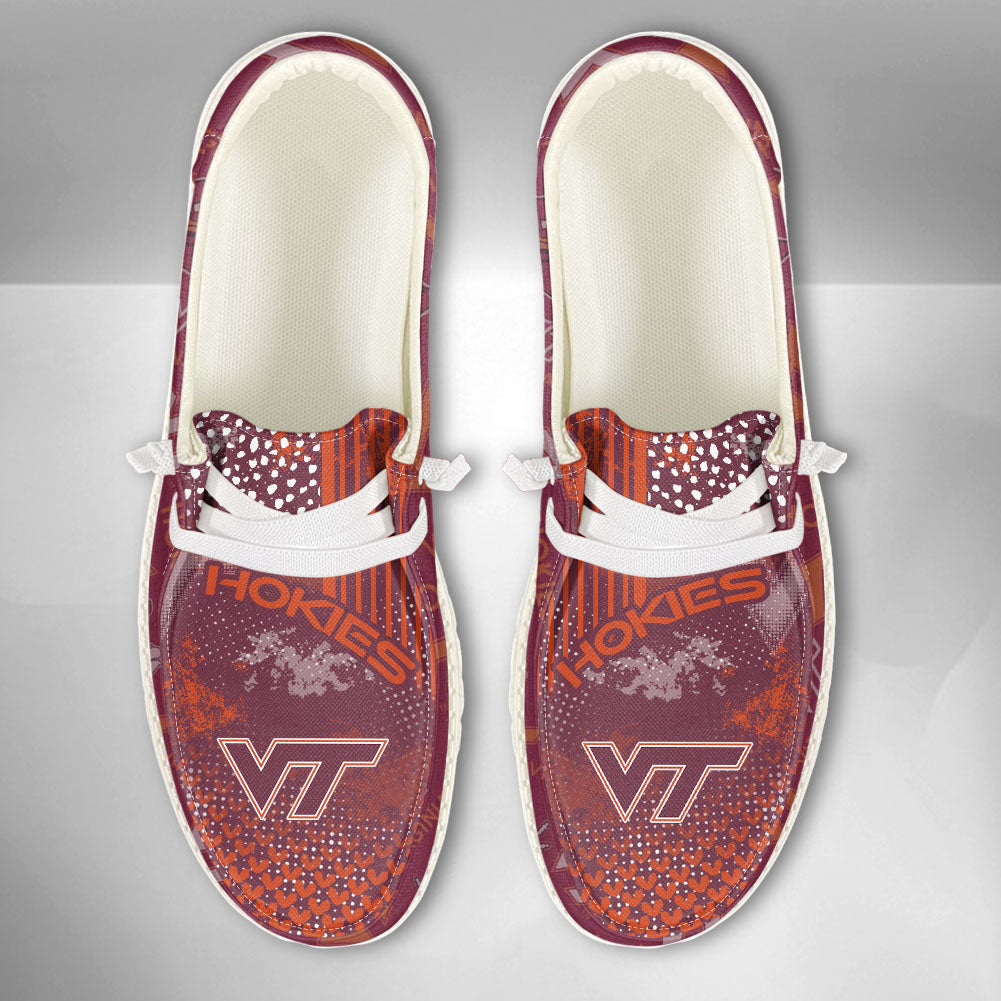NCAA Virginia Tech Hokies Custom Name Hey Dude Shoes 03 M7