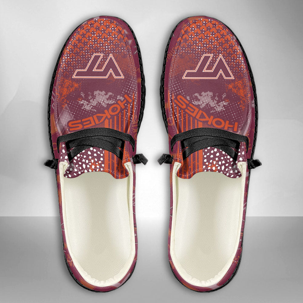 NCAA Virginia Tech Hokies Custom Name Hey Dude Shoes 03 M7