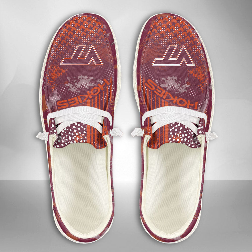 NCAA Virginia Tech Hokies Custom Name Hey Dude Shoes 03 M7