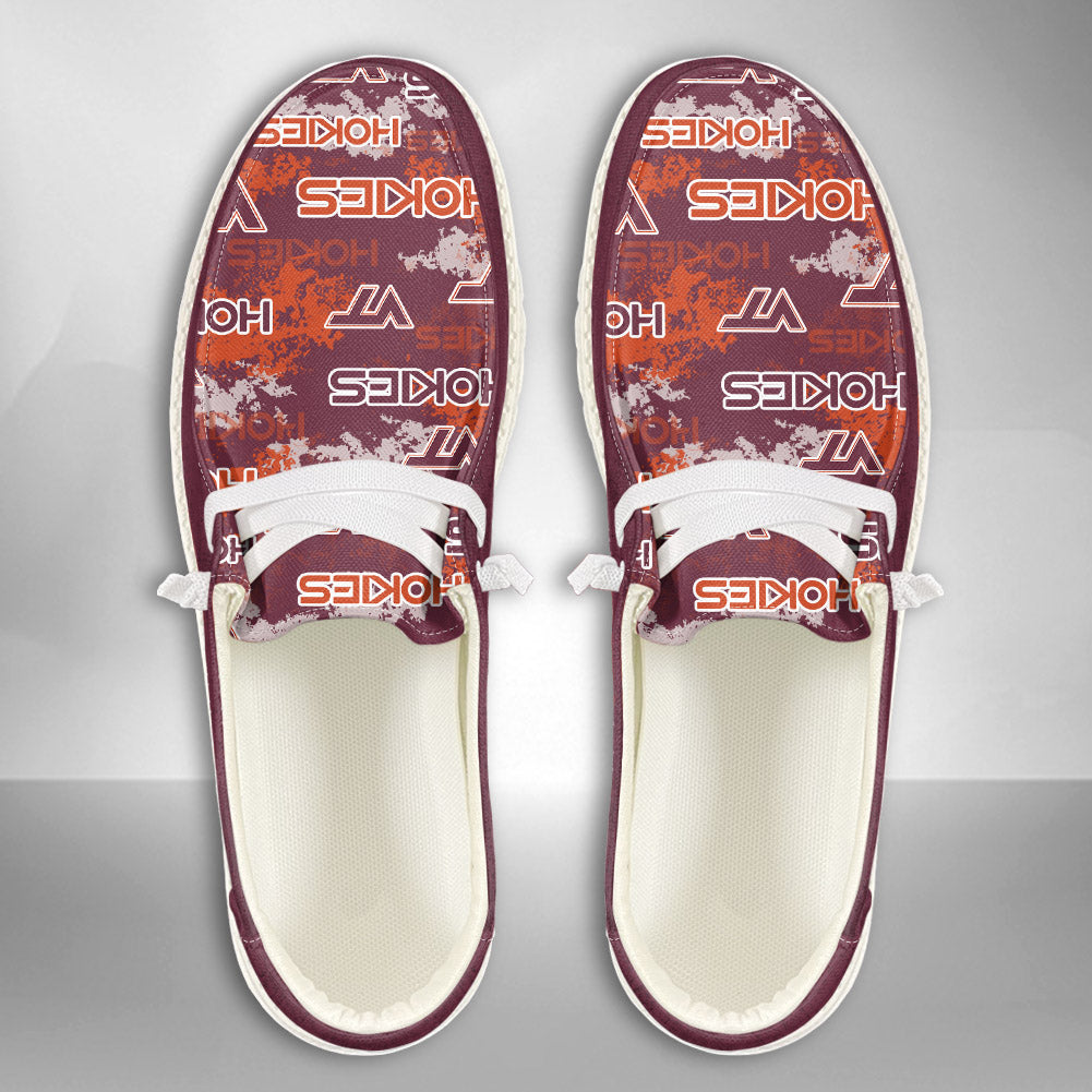 NCAA Virginia Tech Hokies Custom Name Hey Dude Shoes 05 M7