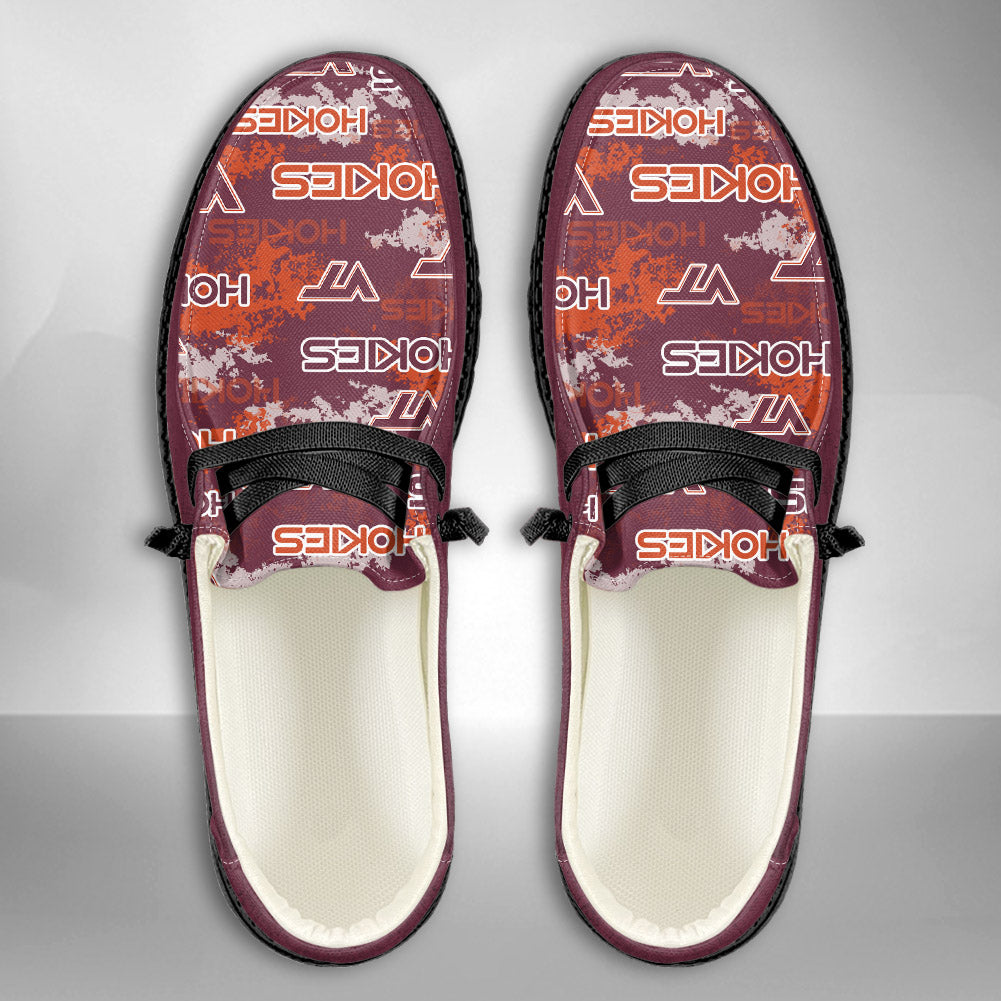 NCAA Virginia Tech Hokies Custom Name Hey Dude Shoes 05 M79