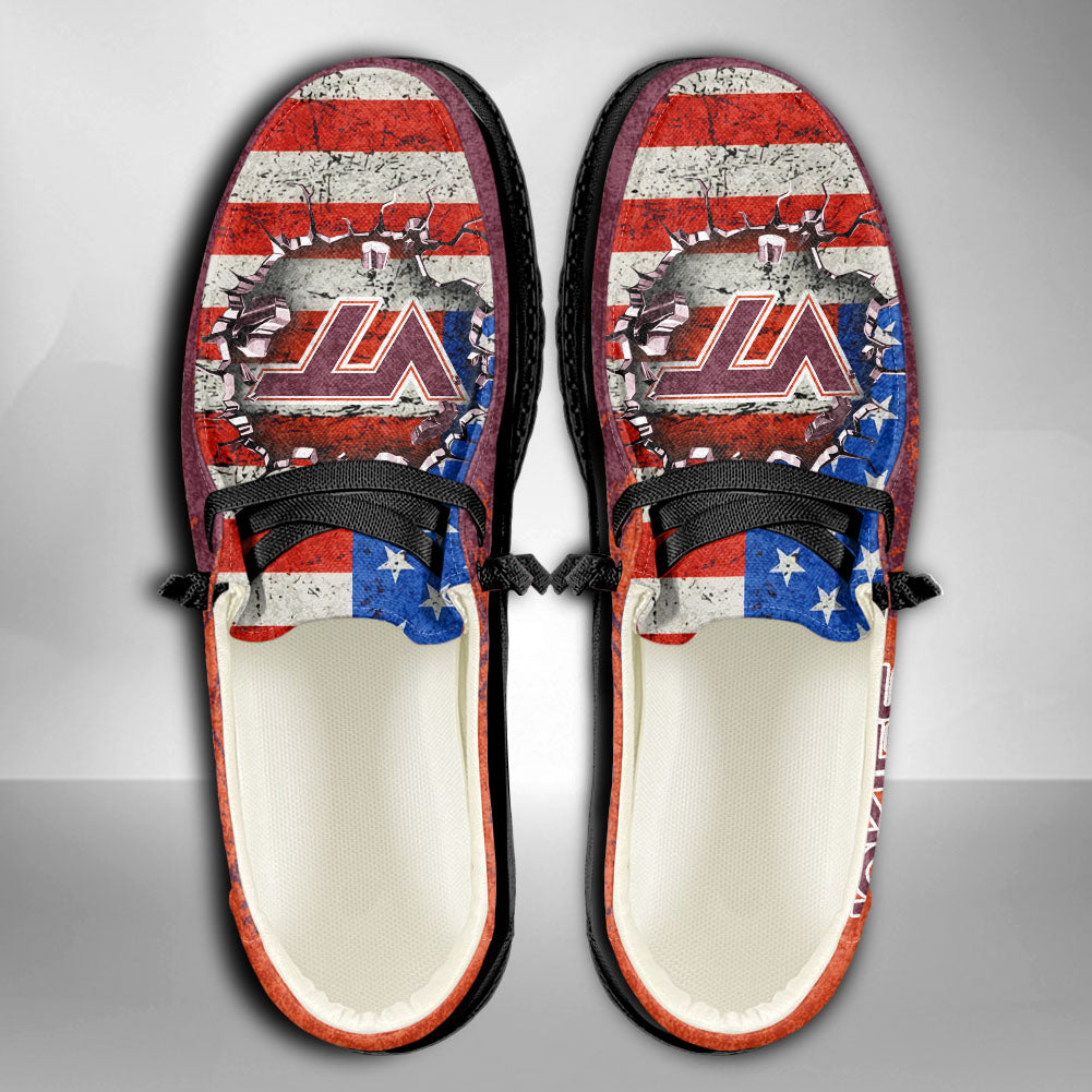 NCAA Virginia Tech Hokies Custom Name Hey Dude Shoes 07 M79