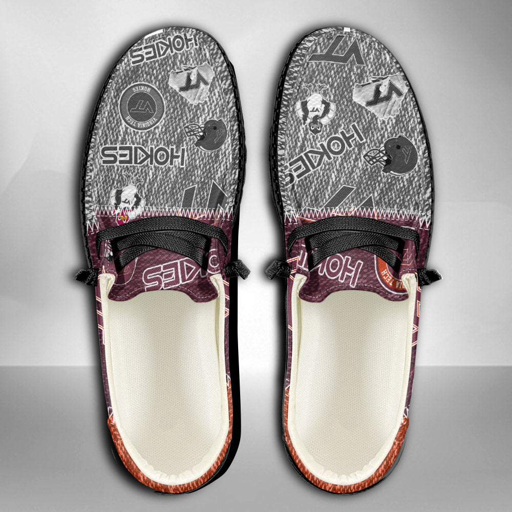 NCAA Virginia Tech Hokies Custom Name Hey Dude Shoes 08 M79