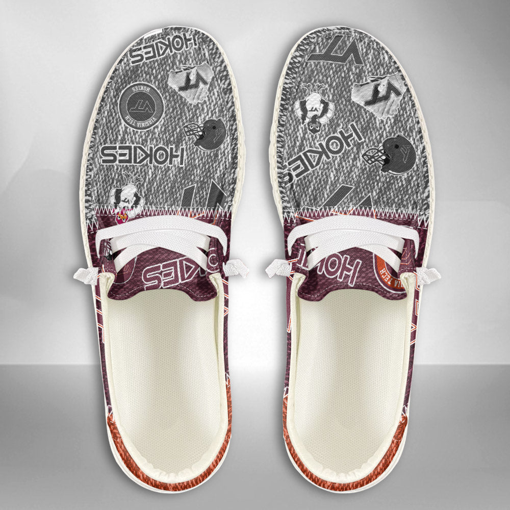 NCAA Virginia Tech Hokies Custom Name Hey Dude Shoes 08 M79