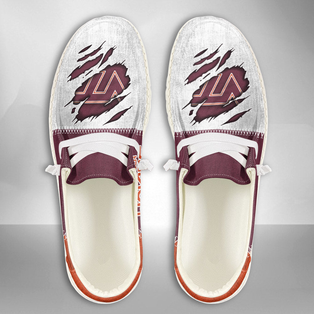 NCAA Virginia Tech Hokies Custom Name Hey Dude Shoes 09 M79