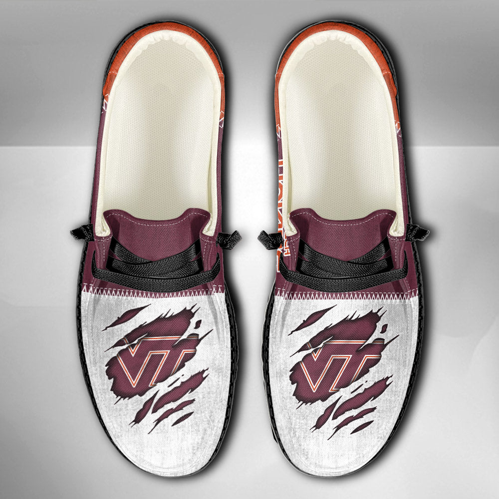 NCAA Virginia Tech Hokies Custom Name Hey Dude Shoes 09 M79