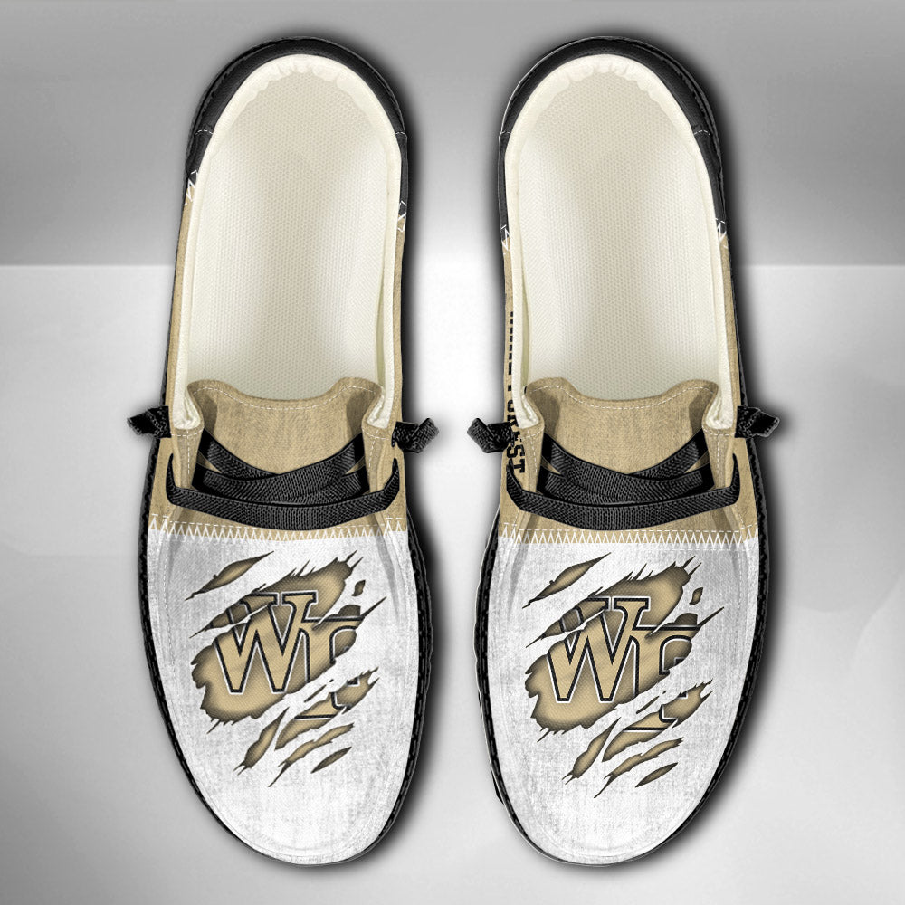 NCAA Wake Forest Demon Deacons Custom Name Hey Dude Shoes 09 M79