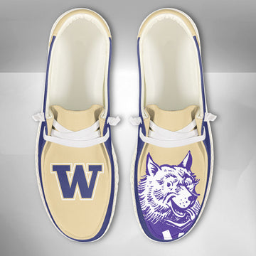 NCAA Washington Huskies - Custom Name Hey Dude Shoes 02