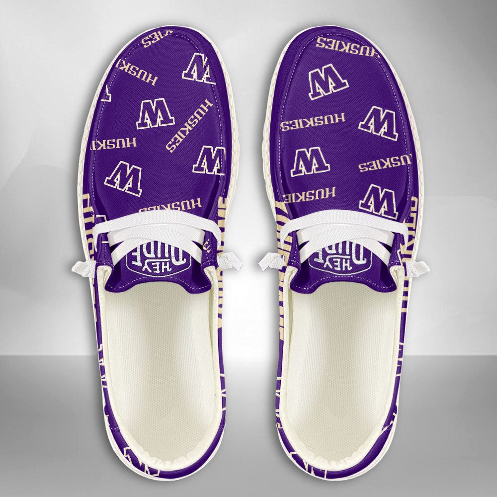 NCAA Washington Huskies - Custom Name Hey Dude Shoes X03