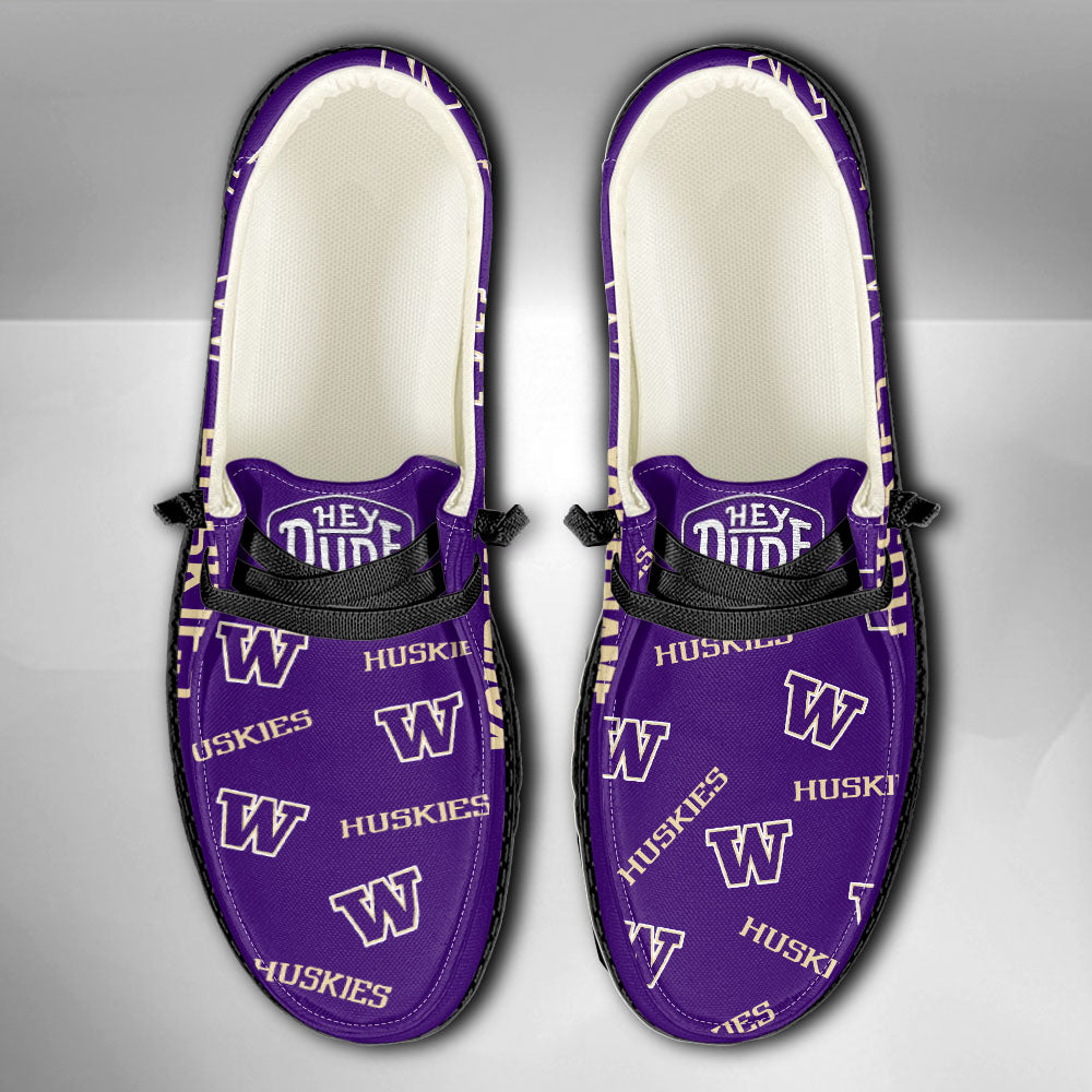NCAA Washington Huskies - Custom Name Hey Dude Shoes X03