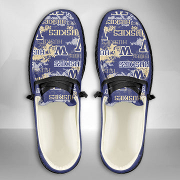 NCAA Washington Huskies Custom Name Hey Dude Shoes 05 M79