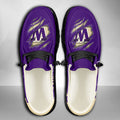 NCAA Washington Huskies Custom Name Hey Dude Shoes 06