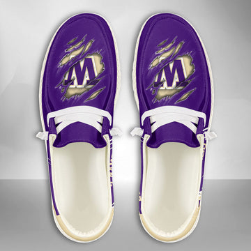 NCAA Washington Huskies Custom Name Hey Dude Shoes 06 M7