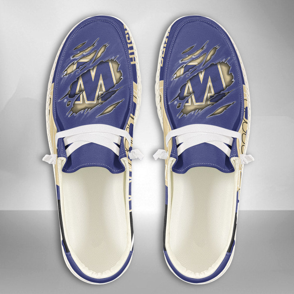 NCAA Washington Huskies Custom Name Hey Dude Shoes 07 M7