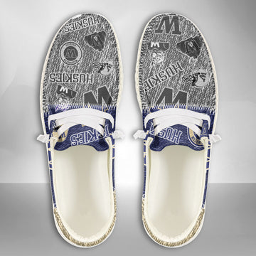 NCAA Washington Huskies Custom Name Hey Dude Shoes 08 M79