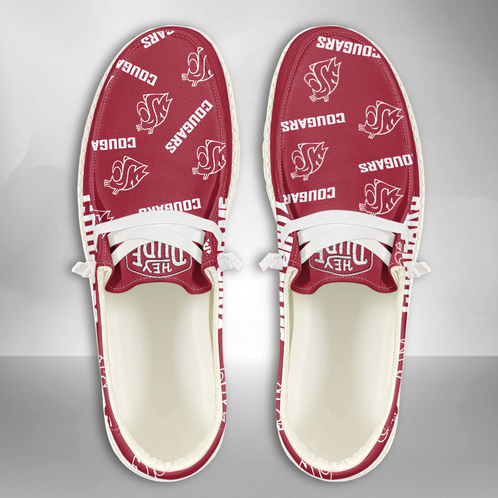 NCAA Washington State Cougars - Custom Name Hey Dude Shoes X03