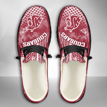 NCAA Washington State Cougars Custom Name Hey Dude Shoes 03 M7