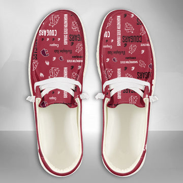 NCAA Washington State Cougars Custom Name Hey Dude Shoes 06 M79