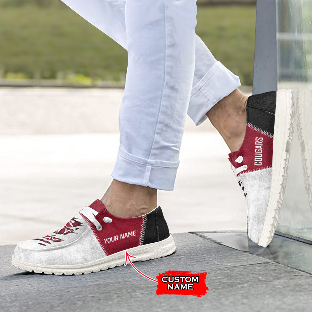 NCAA Washington State Cougars Custom Name Hey Dude Shoes 09 M79