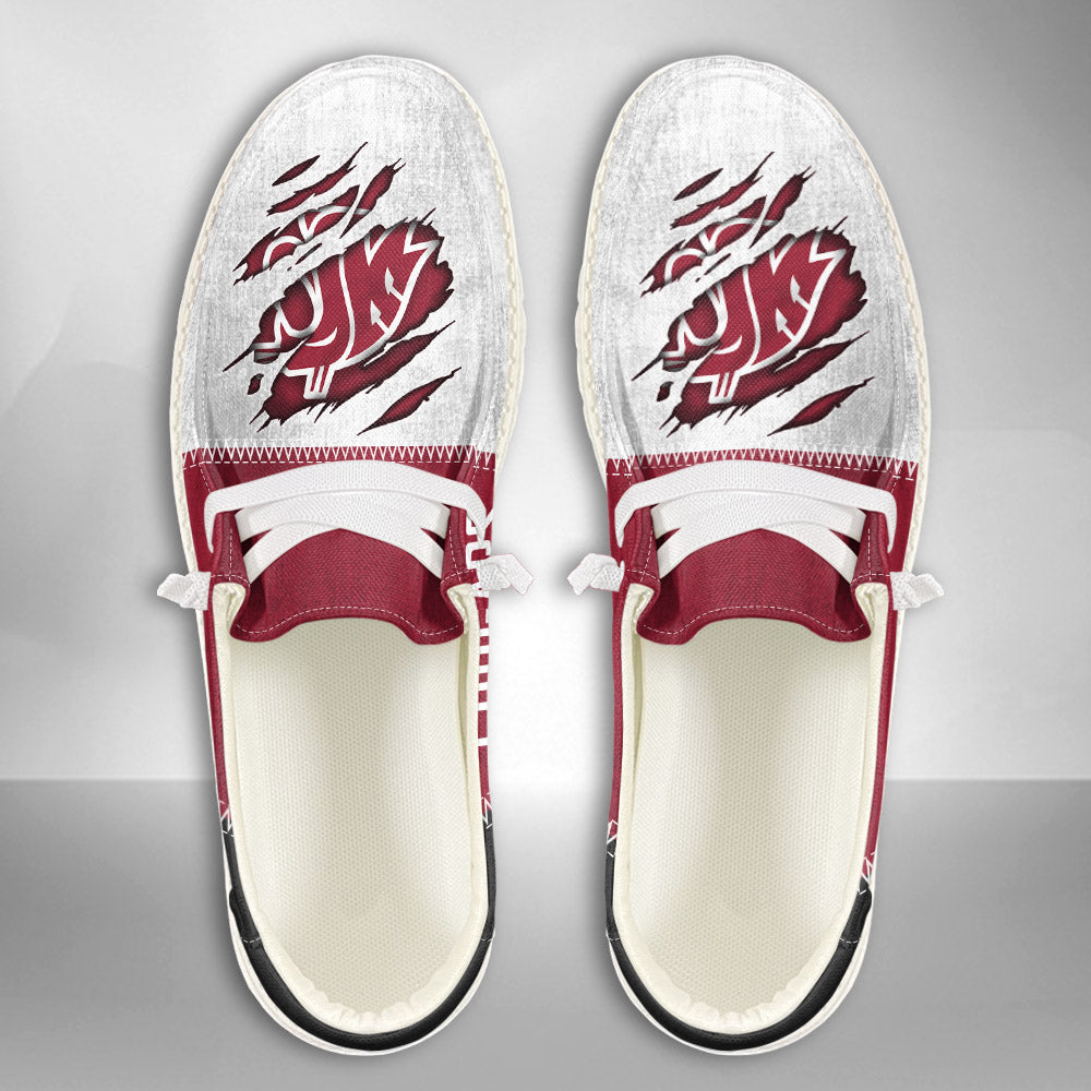 NCAA Washington State Cougars Custom Name Hey Dude Shoes 09 M79