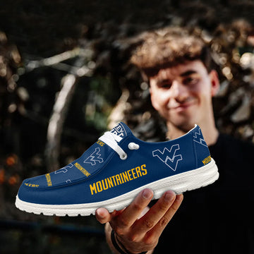 NCAA West Virginia Mountaineers - Custom Name Hey Dude Shoes X03