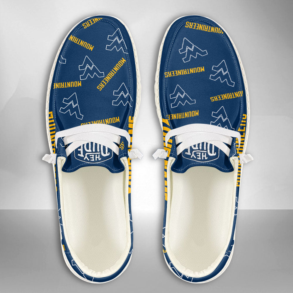 NCAA West Virginia Mountaineers - Custom Name Hey Dude Shoes X03