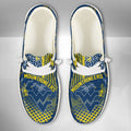 NCAA West Virginia Mountaineers Custom Name Hey Dude Shoes 03 M7