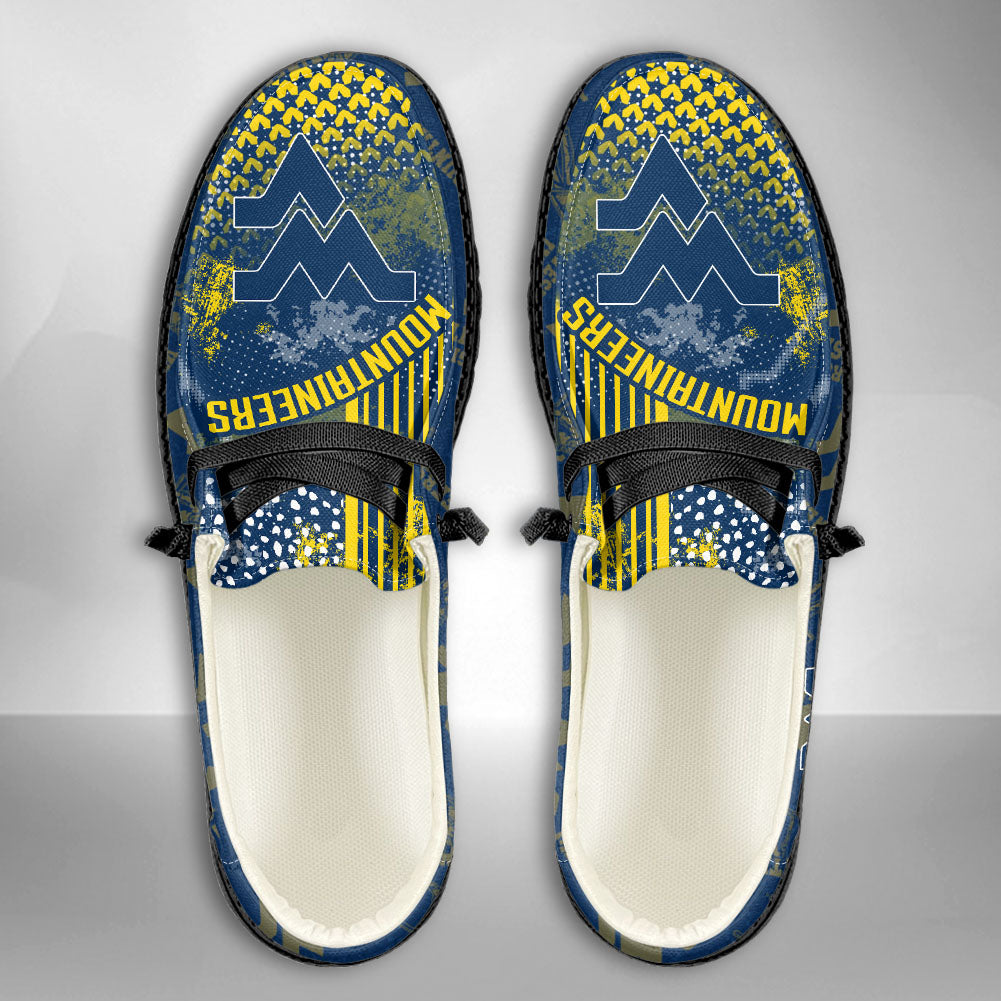 NCAA West Virginia Mountaineers Custom Name Hey Dude Shoes 03 M7
