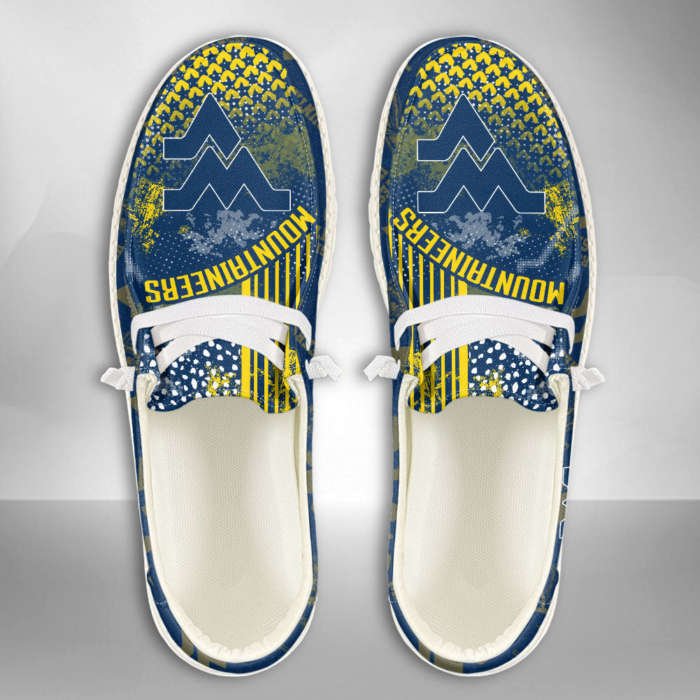 NCAA West Virginia Mountaineers Custom Name Hey Dude Shoes 03 M7