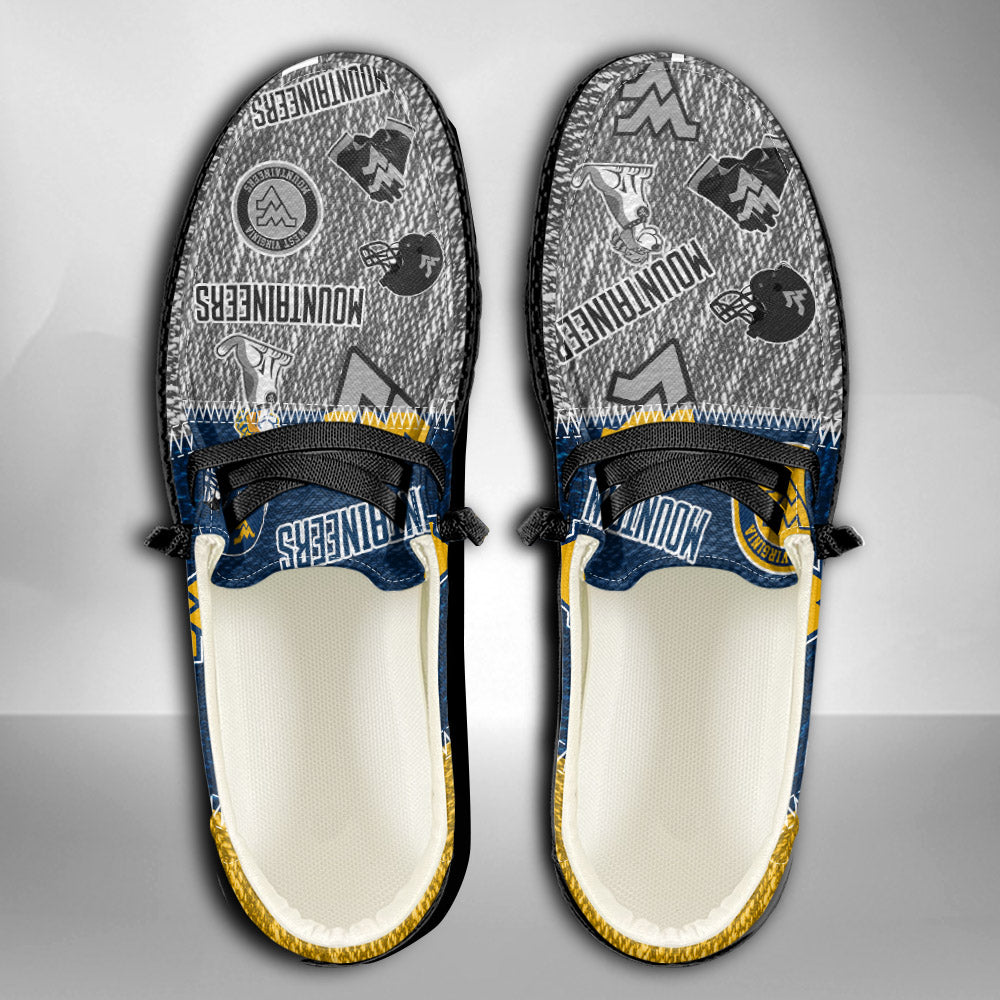 NCAA West Virginia Mountaineers Custom Name Hey Dude Shoes 08 M79