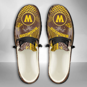 NCAA Western Michigan Broncos Custom Name Hey Dude Shoes 03 M7