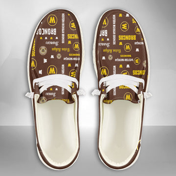 NCAA Western Michigan Broncos Custom Name Hey Dude Shoes 06 M79