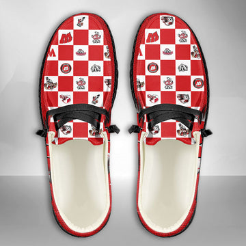 NCAA Wisconsin Badgers Custom Name Hey Dude Shoes 01 CH1