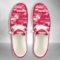 NCAA Wisconsin Badgers Custom Name Hey Dude Shoes 05 M22