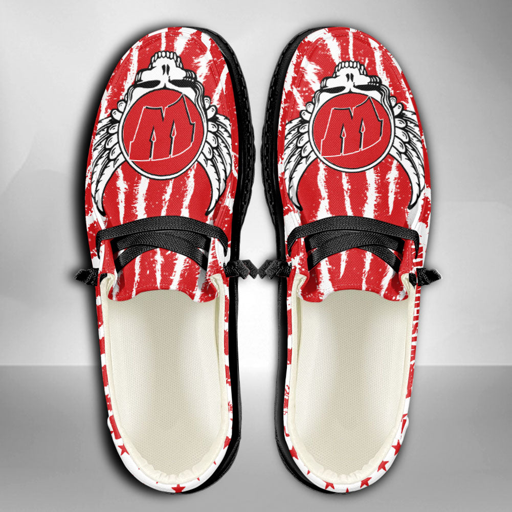 NCAA Wisconsin Badgers Custom Name Hey Dude Shoes 08 M7