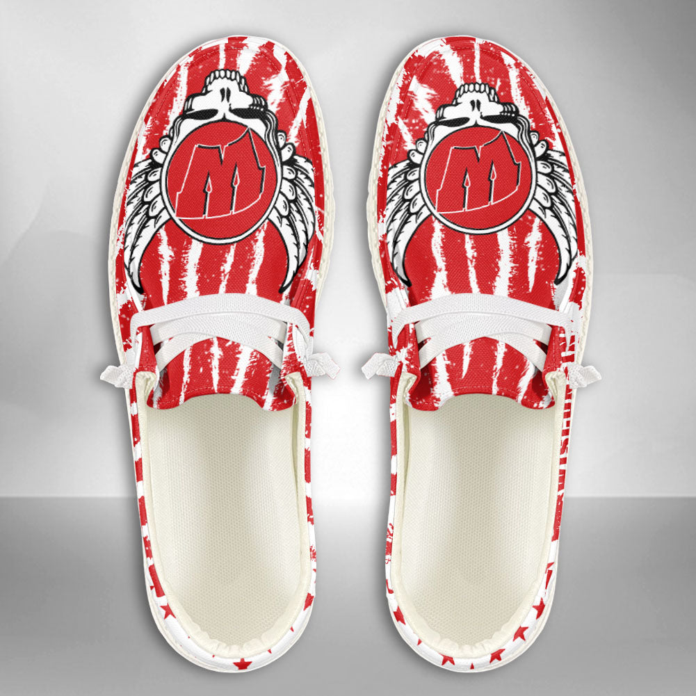 NCAA Wisconsin Badgers Custom Name Hey Dude Shoes 12 M79