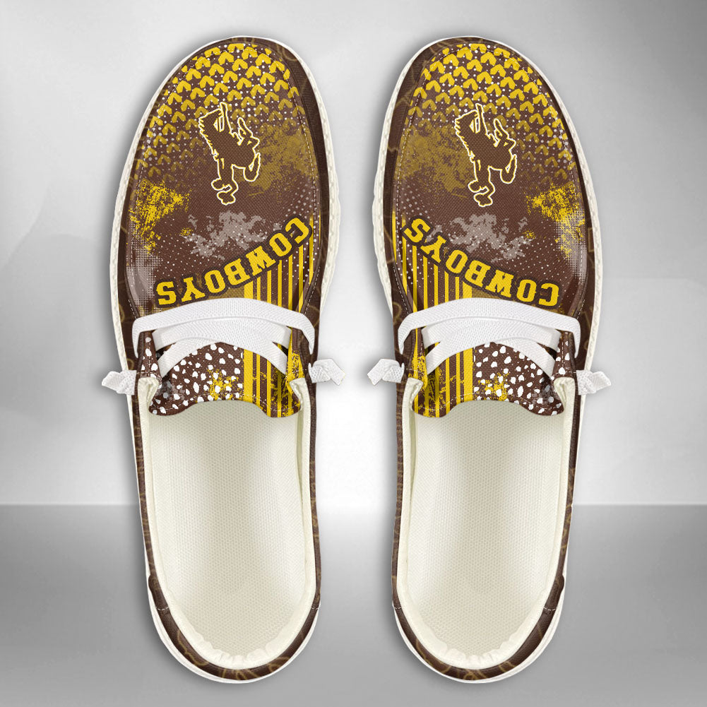NCAA Wyoming Cowboys Custom Name Hey Dude Shoes 03 M7