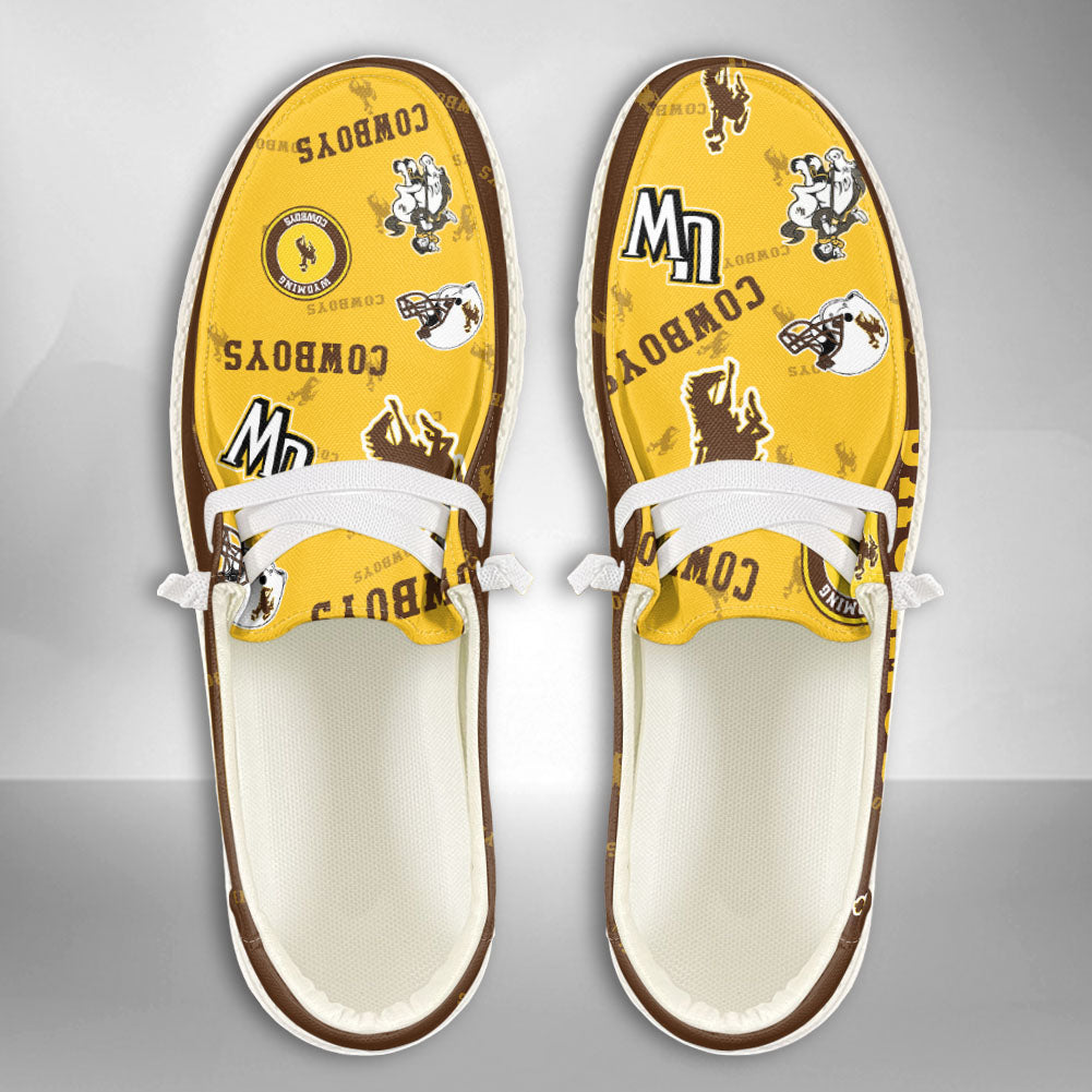 NCAA Wyoming Cowboys Custom Name Hey Dude Shoes 04 M79