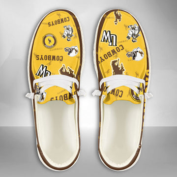 NCAA Wyoming Cowboys Custom Name Hey Dude Shoes 04 M79