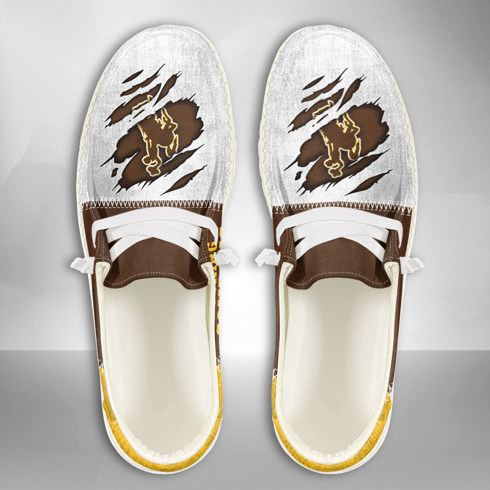 NCAA Wyoming Cowboys Custom Name Hey Dude Shoes 09 M79