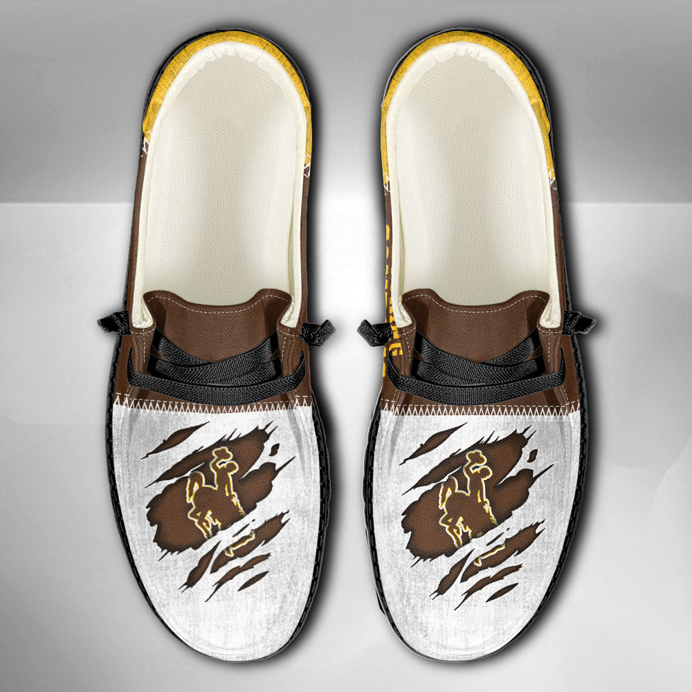 NCAA Wyoming Cowboys Custom Name Hey Dude Shoes 09 M79
