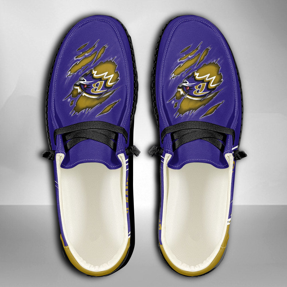 NFL Baltimore Ravens Custom Name Hey Dude Shoes 06 M7
