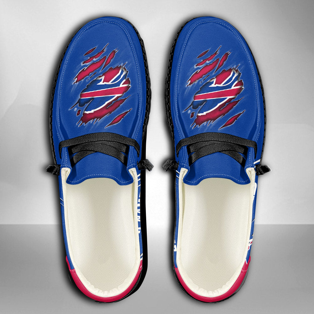 NFL Buffalo Bills Custom Name Hey Dude Shoes 06 M7