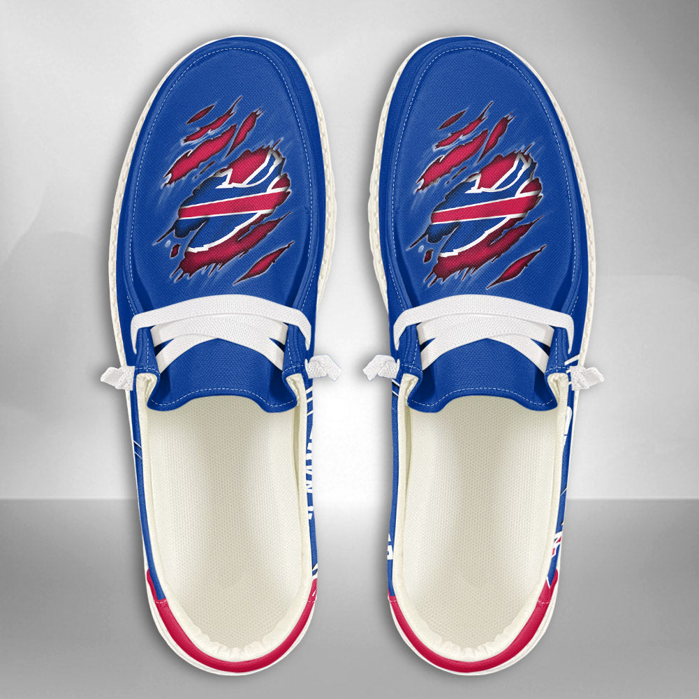 NFL Buffalo Bills Custom Name Hey Dude Shoes 06 M7
