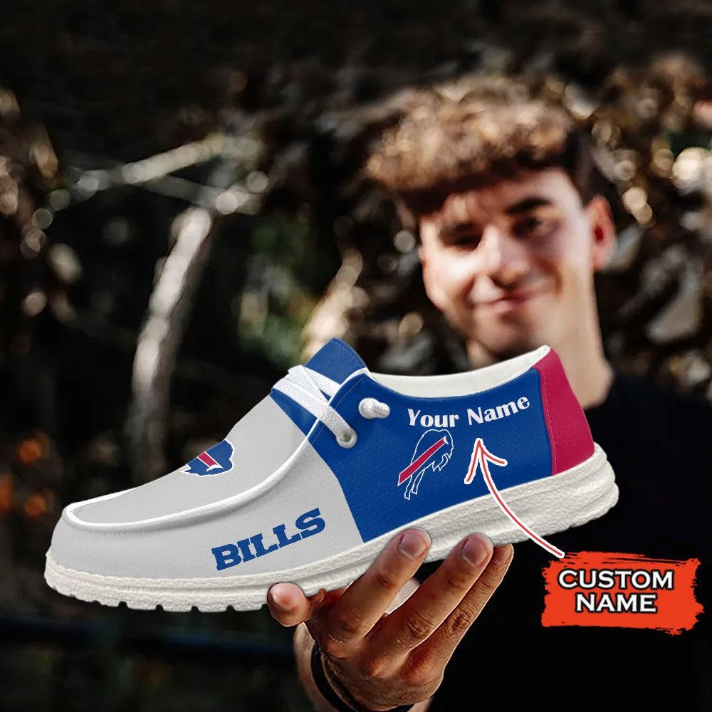 NFL Buffalo Bills Custom Name Hey Dude Shoes 09 M12