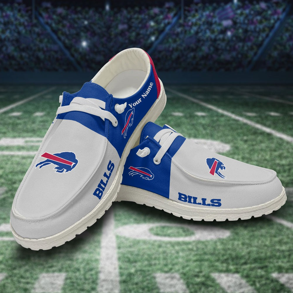 NFL Buffalo Bills Custom Name Hey Dude Shoes 09 M12